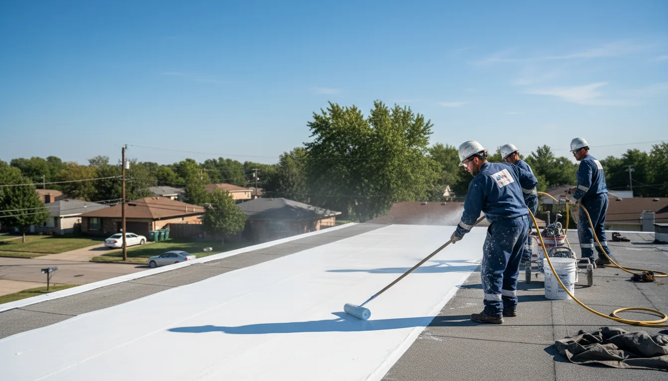 Commercial roof coating in Dedham, MA near me